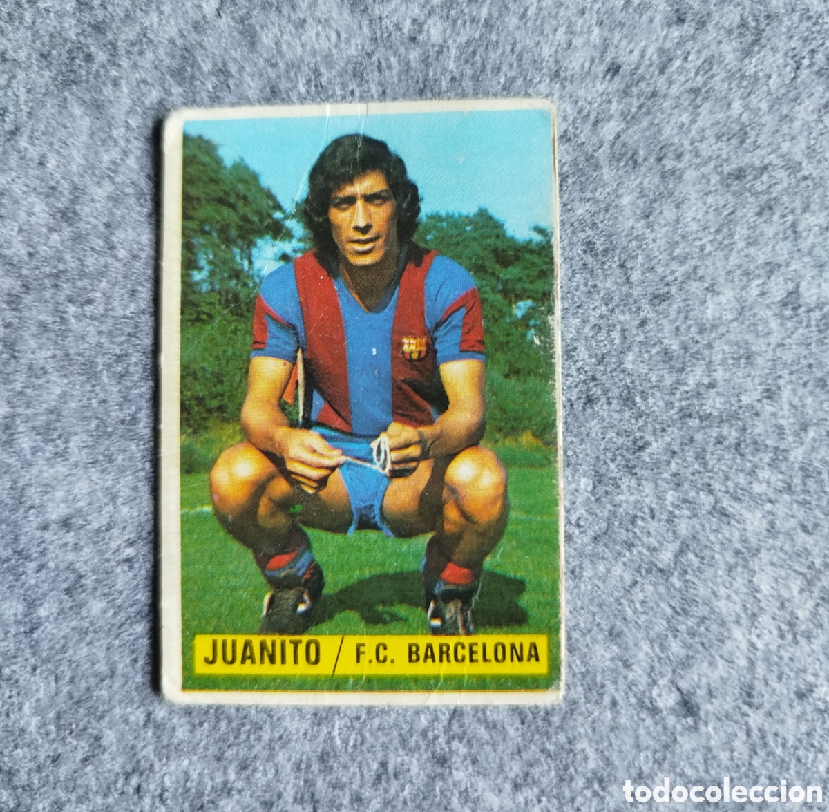 Cromos de f&uacute;tbol: SIN PEGAR JUANITO FC BARCELONA BAR&Ccedil;A 74 75 1974 1975 EDICIONES ESTE CROMO NUNCA PEGADO