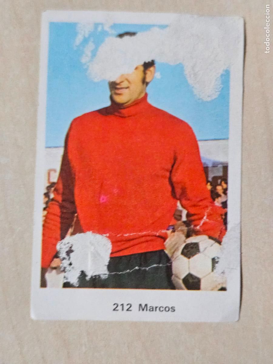 Figurine di Calcio: N&ordm; 212 MARCOS - BURGOS - CAMPEONATO NACIONAL DE LIGA RUIZ ROMERO 1973 - CROMO DOBLE