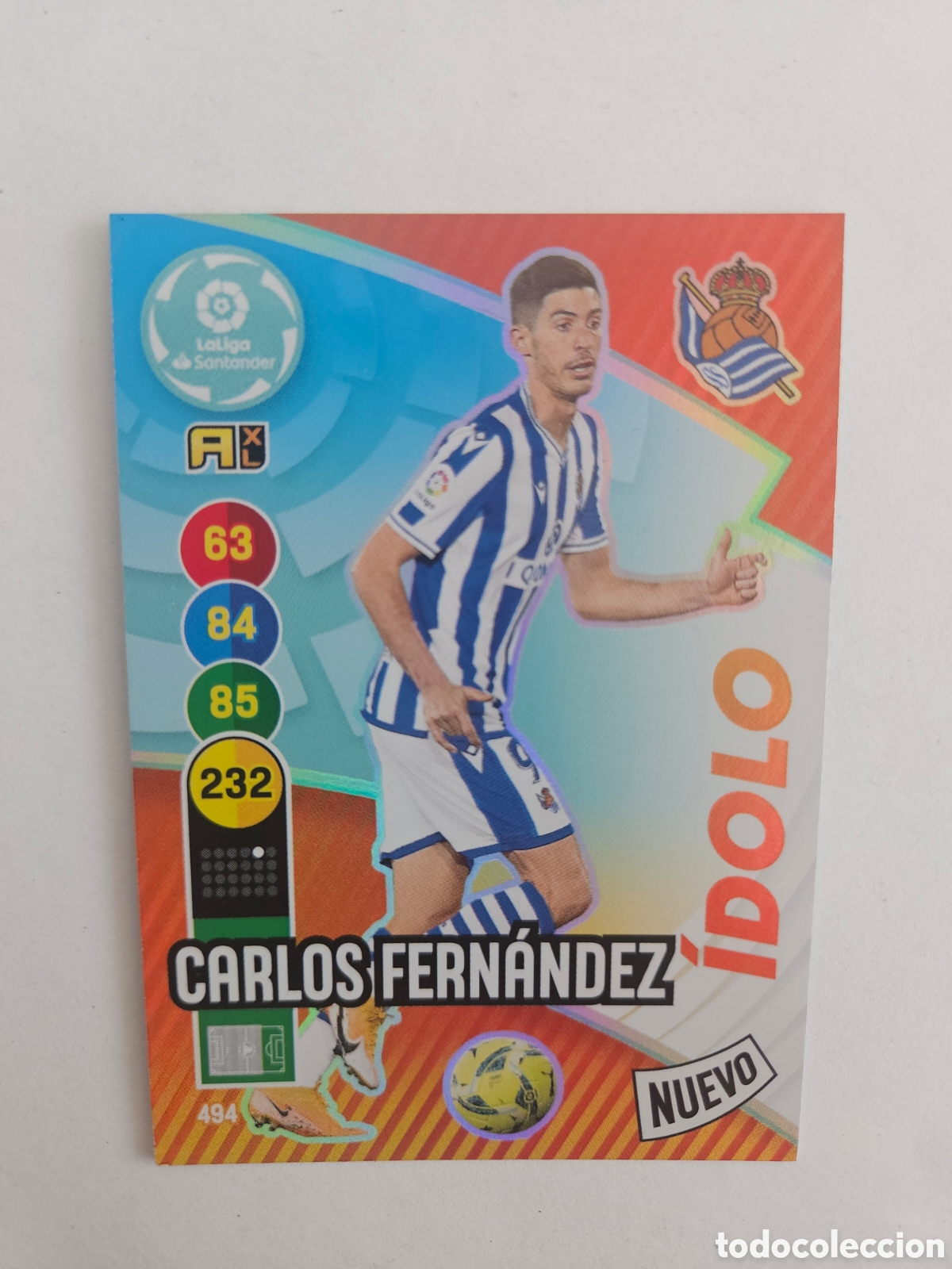 Cromos de f&uacute;tbol: Adrenalyn 2020 2021 20 21 panini Carlos Fern&aacute;ndez nuevo idolo n&deg; 494 Real Sociedad