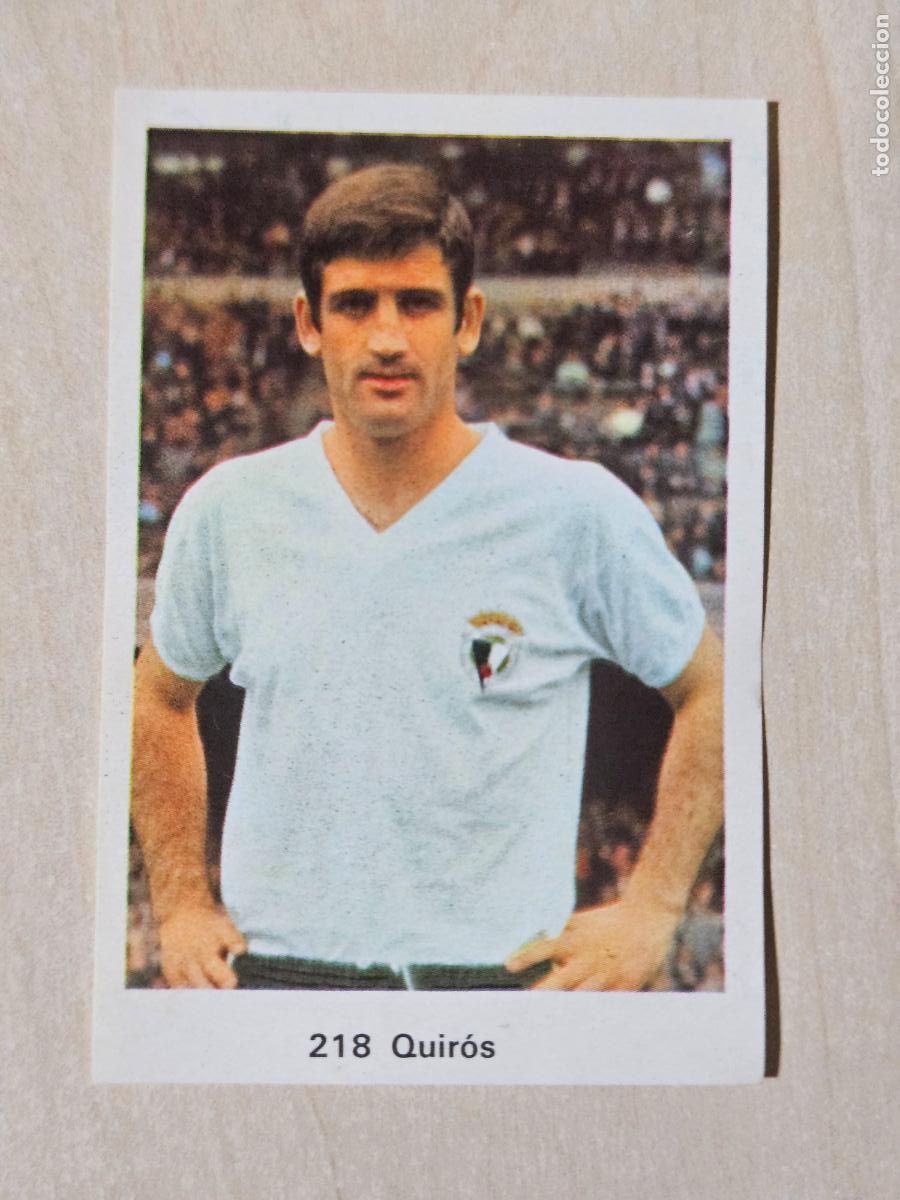 Cromos de f&uacute;tbol: N&ordm; 218 QUIROS - BURGOS - CAMPEONATO NACIONAL DE LIGA RUIZ ROMERO 1973 - CROMO RECUPERADO