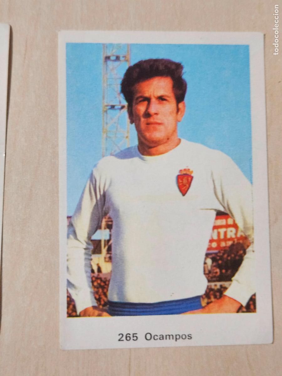 Cromos de f&uacute;tbol: N&ordm; 265 OCAMPOS - REAL ZARAGOZA - CAMPEONATO NACIONAL DE LIGA RUIZ ROMERO 1973 - CROMO RECUPERADO