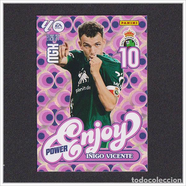 Cromos de f&uacute;tbol: MEGACRACKS 2026 2027 26 27 PANINI I&Ntilde;IGO VICENTE 383P 383 ENJOY POWER RACING SANTANDER ALBUM LIGA MGK