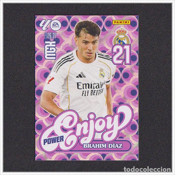Cromos de f&uacute;tbol: MEGACRACKS 2026 2027 26 27 PANINI BRAHIM DIAZ 380P 380 ENJOY POWER REAL MADRID COLECCI&Oacute;N LIGA MGK