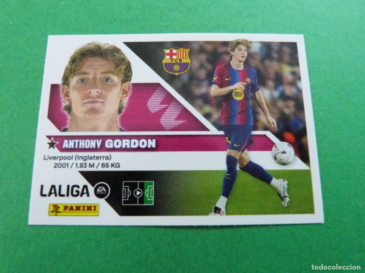 Cromos de f&uacute;tbol: CROMO FUTBOL GORDON F.C. BARCELONA SIN PEGAR FICHAJE N&ordm; 24 LIGA ESTE 2026-2027/26-27 PANINI