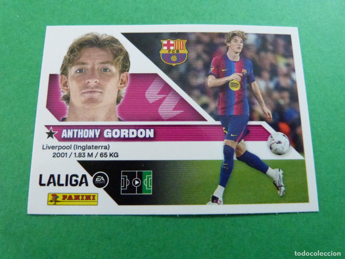 Cromos de f&uacute;tbol: CROMO FUTBOL GORDON F.C. BARCELONA SIN PEGAR FICHAJE N&ordm; 24 LIGA ESTE 2026-2027/26-27 PANINI