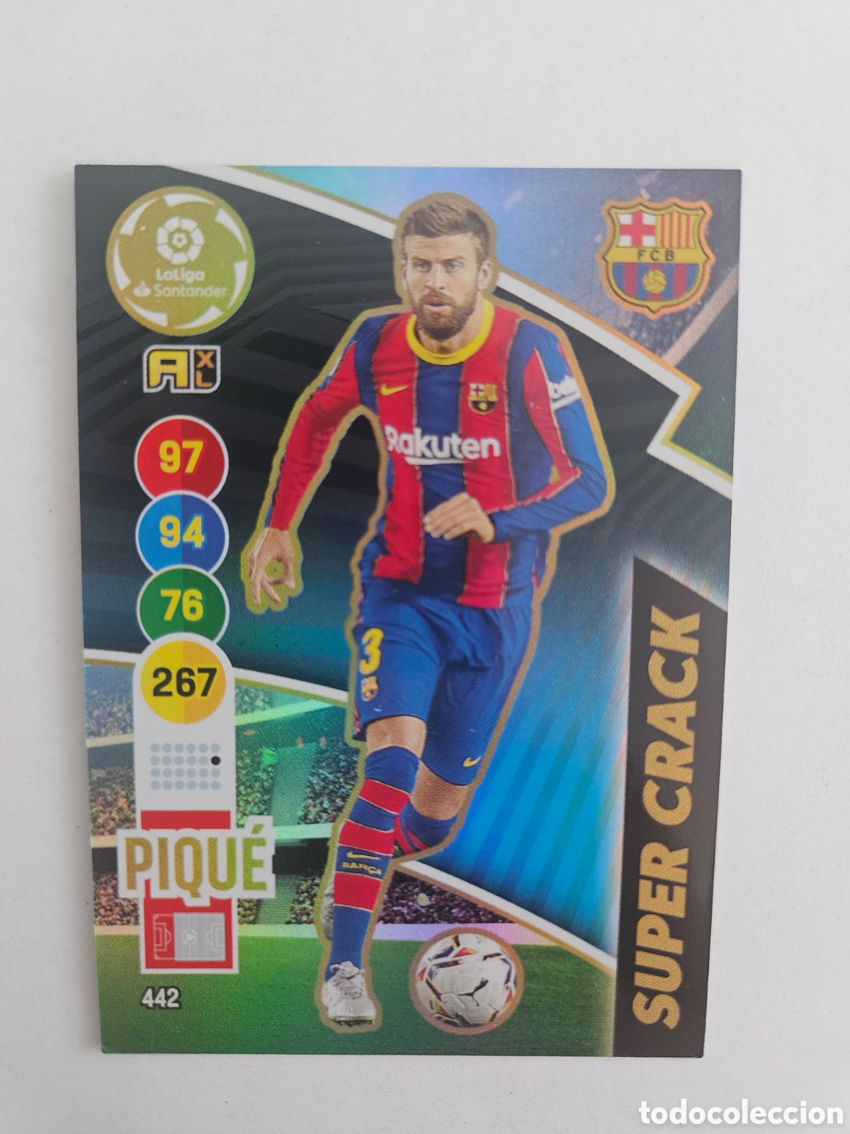 Figurine di Calcio: PIQU&Eacute; N&ordm; 442 / SUPER CRACK (F.C. BARCELONA) ADRENALYN XL 2020 2021 20 21 PANINI CARD FICHA CROMO