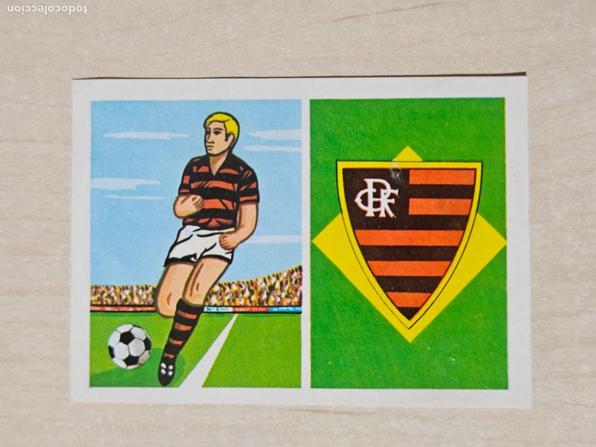 Figurine di Calcio: N&ordm; 385 REGATAS DE FLAMENGO - CAMPEONATO NACIONAL DE LIGA RUIZ ROMERO 1973 - CROMO RECUPERADO
