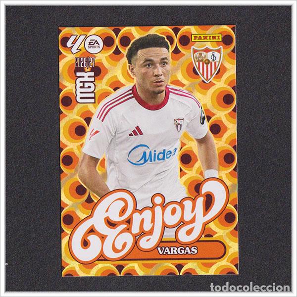 Figurine di Calcio: MEGACRACKS 2026 2027 26 27 PANINI VARGAS 387 ENJOY SEVILLA ALBUM COLECCI&Oacute;N LIGA MGK