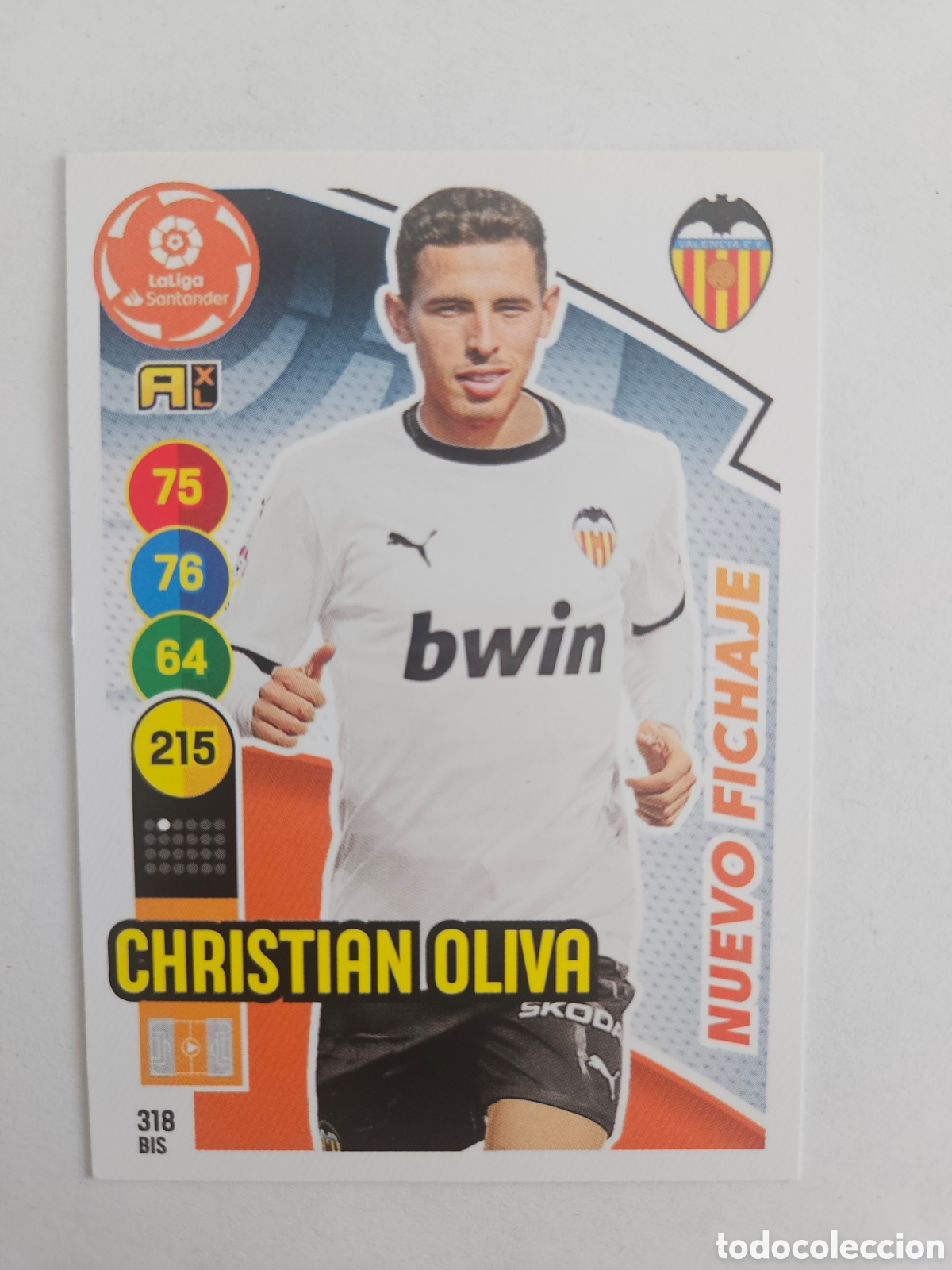 Figurine di Calcio: Adrenalyn 2020 2021 20 21 panini Christian Oliva nuevo fichaje n&deg; 318 bis Valencia