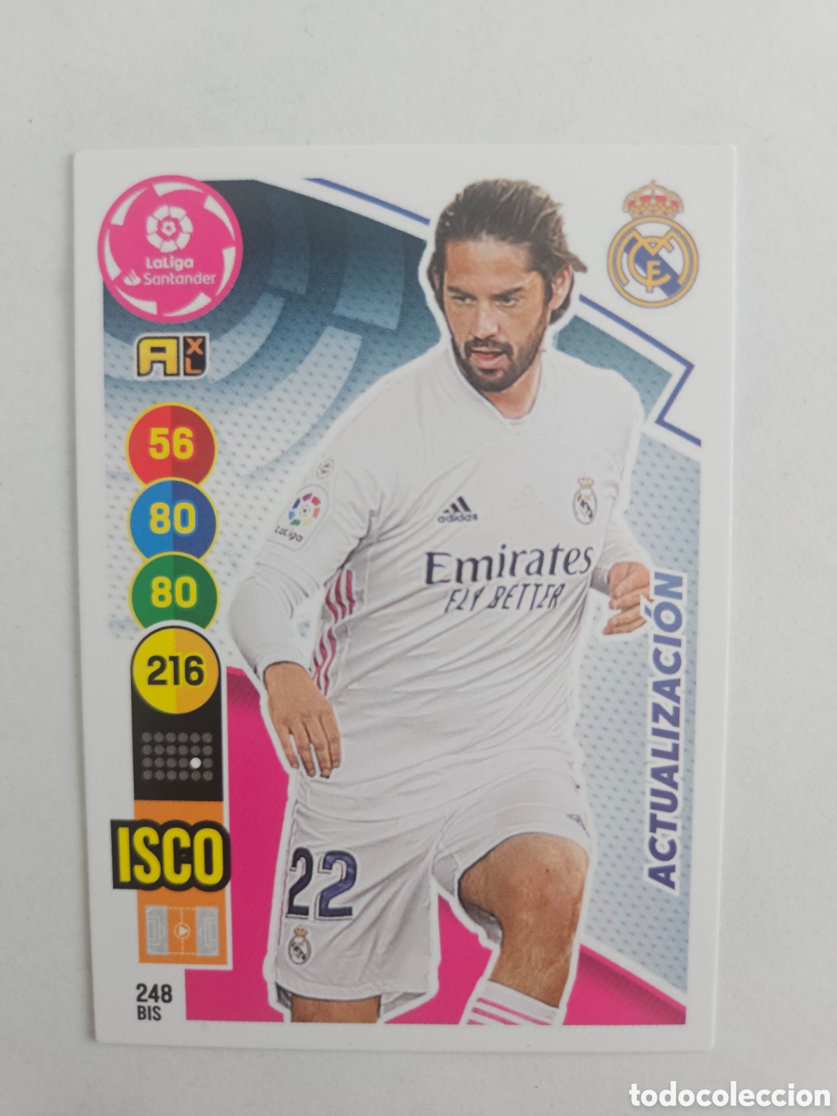 Figurine di Calcio: 248 BIS ISCO REAL MADRID CROMO FUTBOL PANINI LIGA 20-21 ADRENALYN 2020-2021