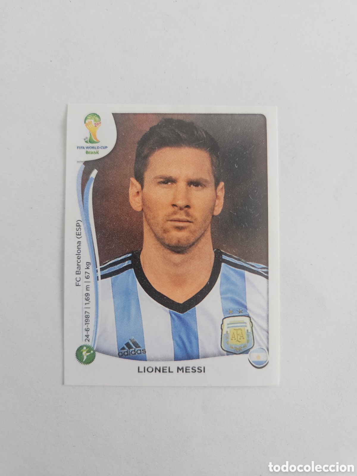 Fu&szlig;ball-Sticker: 430 MESSI ARGENTINA PANINI MUNDIAL BRASIL 2014 CROMO FUTBOL 14 - SIN PEGAR