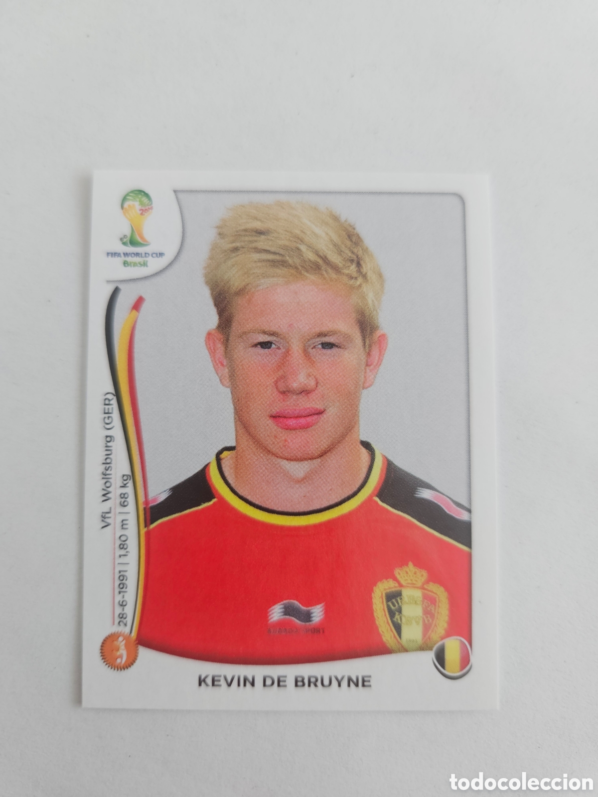 Fu&szlig;ball-Sticker: 575 DE BRUYNE BELGICA PANINI MUNDIAL BRASIL 2014 CROMO FUTBOL 14 - SIN PEGAR