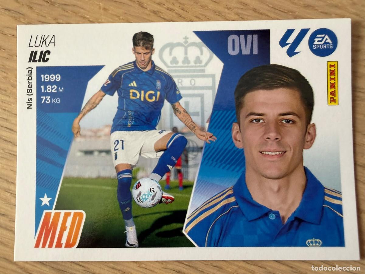 Football Stickers: 15 ILIC SIN ESCUDO REAL OVIEDO 25 26 2025 2026 LIGA EA SPORTS COLECCIONES ESTE SIN PEGAR STICKER
