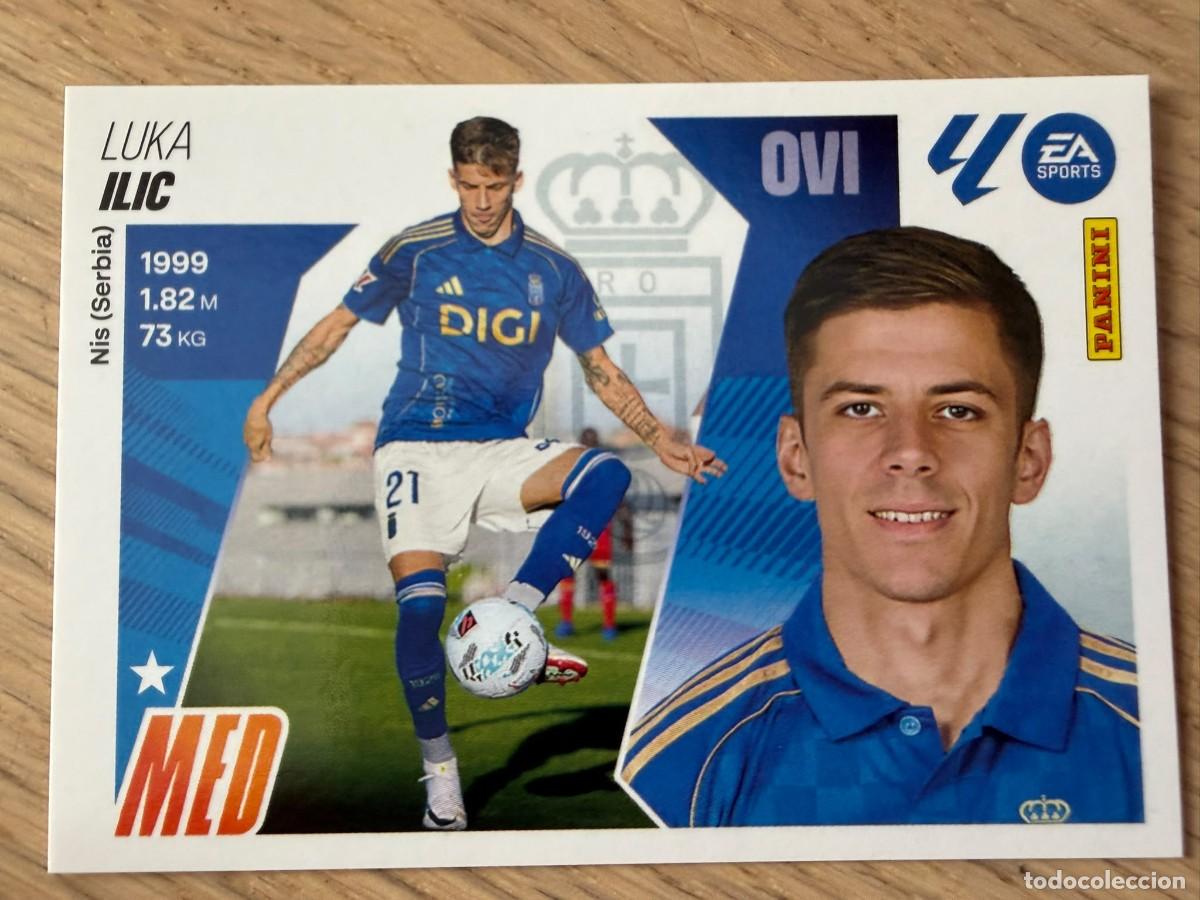 Football Stickers: 15 ILIC SIN ESCUDO REAL OVIEDO 25 26 2025 2026 LIGA EA SPORTS COLECCIONES ESTE SIN PEGAR STICKER