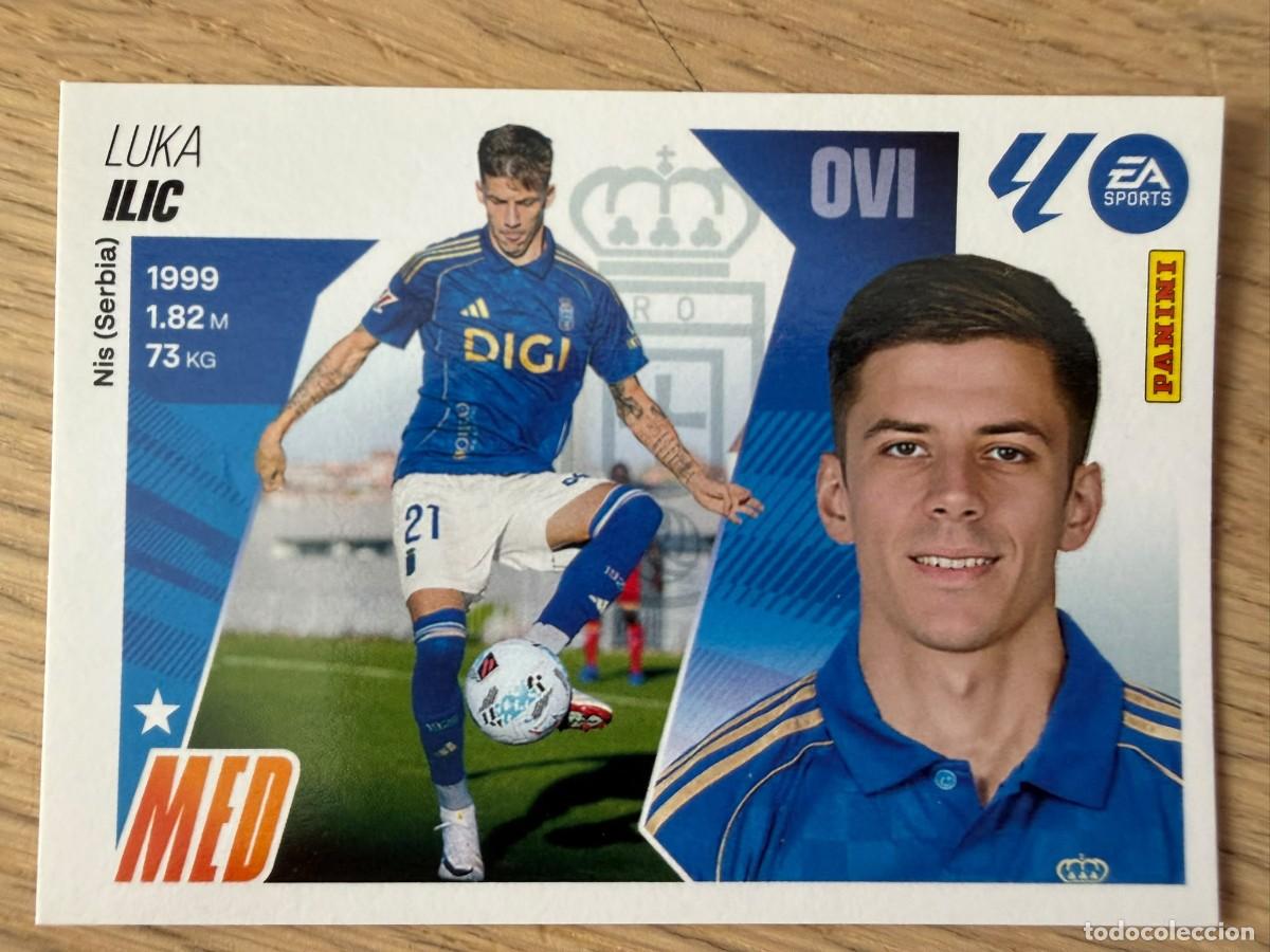 Football Stickers: 15 ILIC SIN ESCUDO REAL OVIEDO 25 26 2025 2026 LIGA EA SPORTS COLECCIONES ESTE SIN PEGAR STICKER