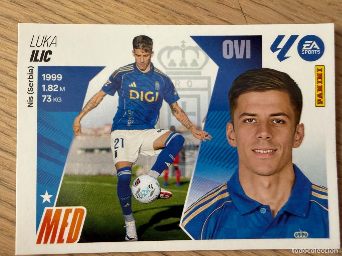 Football Stickers: 15 ILIC SIN ESCUDO REAL OVIEDO 25 26 2025 2026 LIGA EA SPORTS COLECCIONES ESTE SIN PEGAR STICKER
