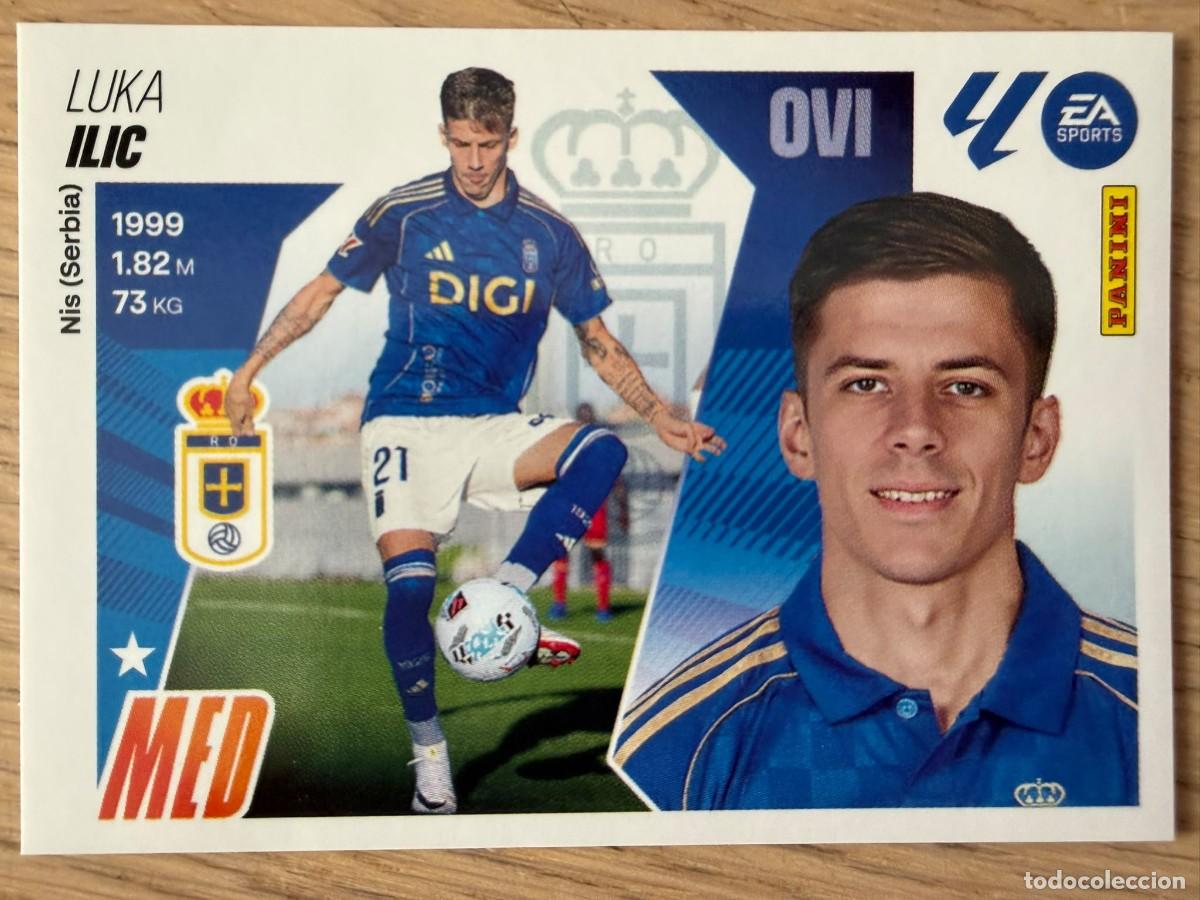 Football Stickers: 15 ILIC CON ESCUDO REAL OVIEDO 25 26 2025 2026 LIGA EA SPORTS COLECCIONES ESTE SIN PEGAR STICKER
