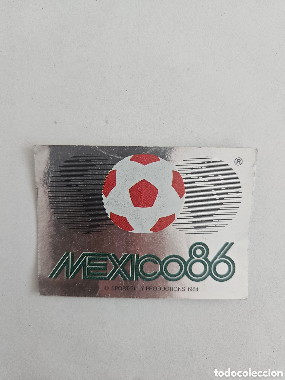 Cromos de f&uacute;tbol: Panini Mundial M&eacute;xico 86. Cromo brillante logo M&eacute;xico 86. Cromo n&uacute;mero 2. Nunca pegado