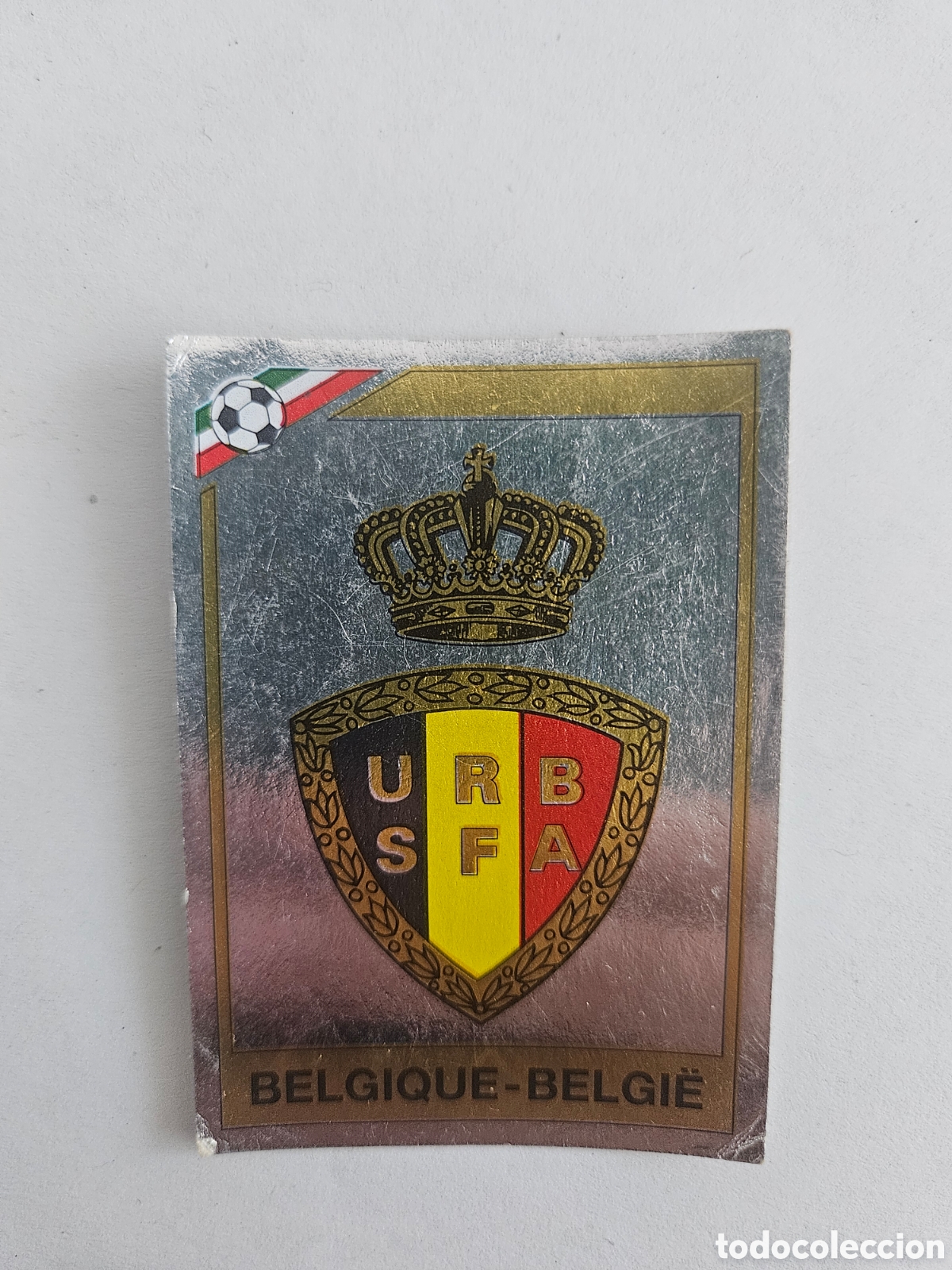 Cromos de f&uacute;tbol: PANINI MUNDIAL MEXICO 86 N&ordm; 128 ESCUDO BELGICA - FIFA WORLD CUP MEXICO 86