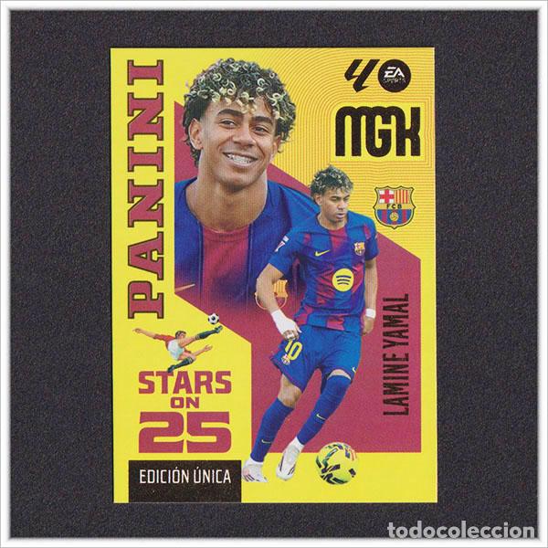 Cromos de f&uacute;tbol: MEGACRACKS 2026 2027 26 27 PANINI LAMINE YAMAL 449 BARCELONA BAR&Ccedil;A STARS ON 25 EDICI&Oacute;N UNICA MGK