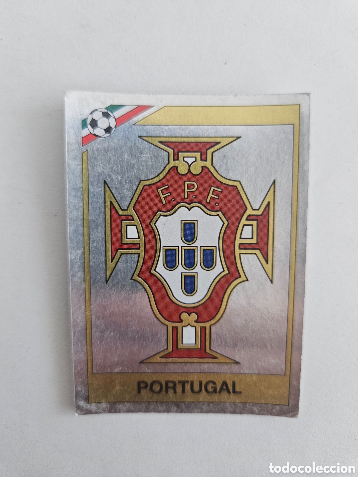 Cromos de f&uacute;tbol: ESCUDO 382 PORTUGAL M&Eacute;XICO 1986 86 MUNDIAL PANINI NUNCA PEGADO SIN PEGAR