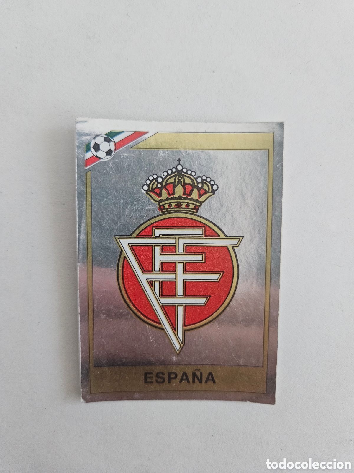 Cromos de f&uacute;tbol: ESCUDO SELECCION ESPA&Ntilde;A 256 MUNDIAL MEXICO 86 PANINI NUNCA PEGADO SIN PEGAR