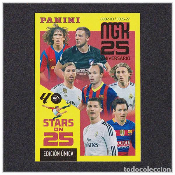 Cromos de f&uacute;tbol: MEGACRACKS 2026 2027 26 27 PANINI MESSI CRISTIANO RONALDO 425 STARS ON 25 EDICI&Oacute;N UNICA LIGA MGK