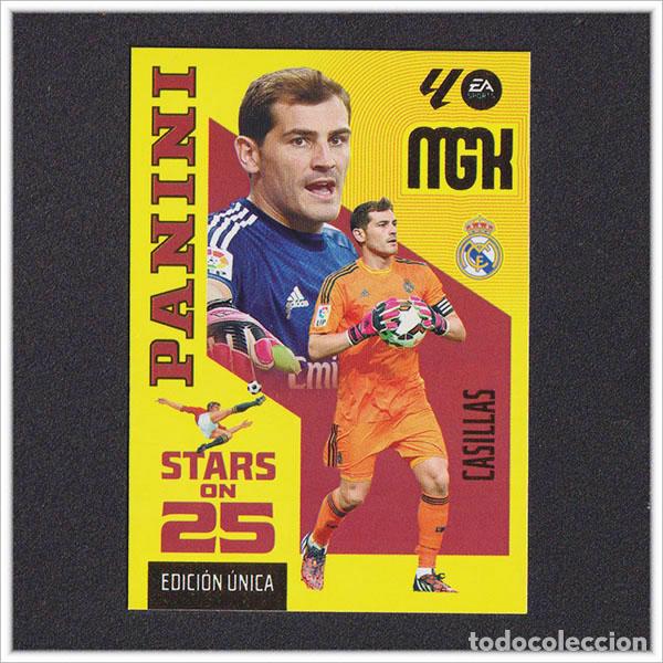 Cromos de f&uacute;tbol: MEGACRACKS 2026 2027 26 27 PANINI CASILLAS 428 STARS ON 25 REAL MADRID EDICI&Oacute;N UNICA ALBUM LIGA MGK