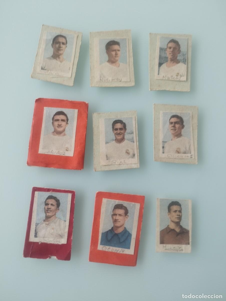 Fu&szlig;ball-Sticker: Lote 9 Cromos Real Madrid temporadas 1953-1954-1955 ,