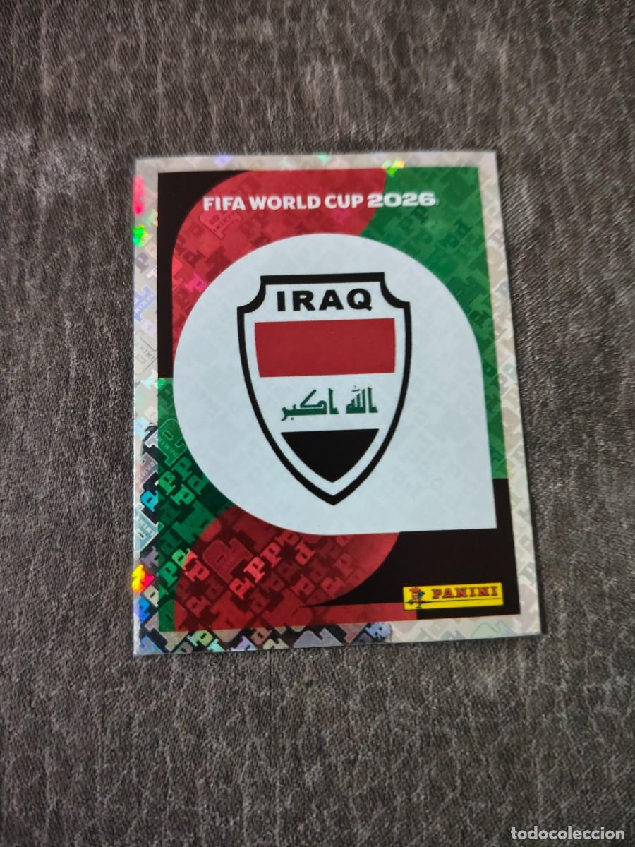 Cromos de f&uacute;tbol: Cromo IRQ 1 ESCUDO IRAK. Colecci&oacute;n FIFA WORLD CUP 2026 PANINI Nuevo
