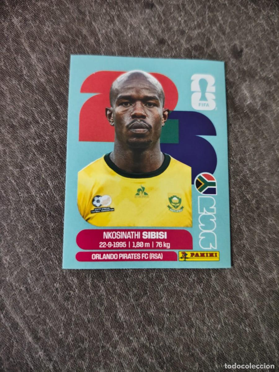 Cromos de f&uacute;tbol: Cromo RSA10 NKOSINATHI SIBISI SUD&Aacute;FRICA. Colecci&oacute;n FIFA WORLD CUP 2026 PANINI Nuevo