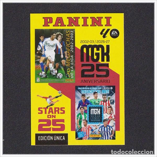 Cromos de f&uacute;tbol: MEGACRACKS 2026 2027 26 27 PANINI ALBUMES PORTADAS 2002 424 STARS 25 EDICI&Oacute;N UNICA LIGA MGK