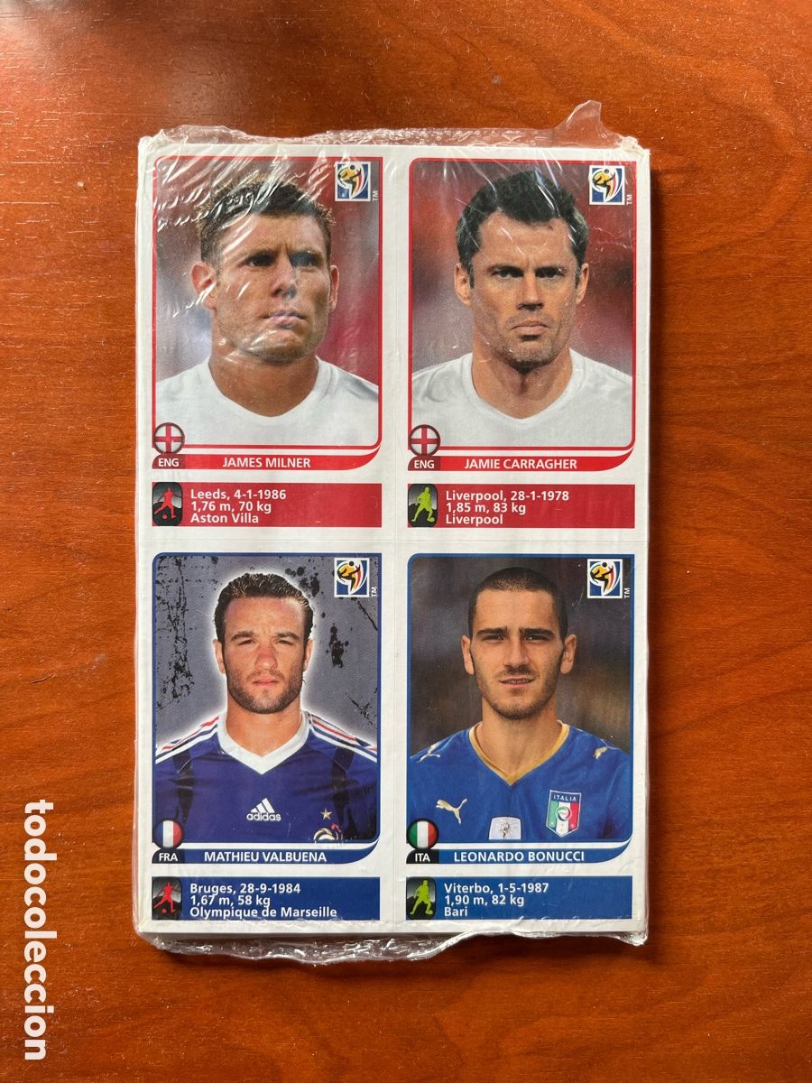 Football Stickers: SET ACTUALIZACION CON 80 CROMOS EN LAMINAS SIN CORTAR MUNDIAL SUDAFRICA 2010 PANINI