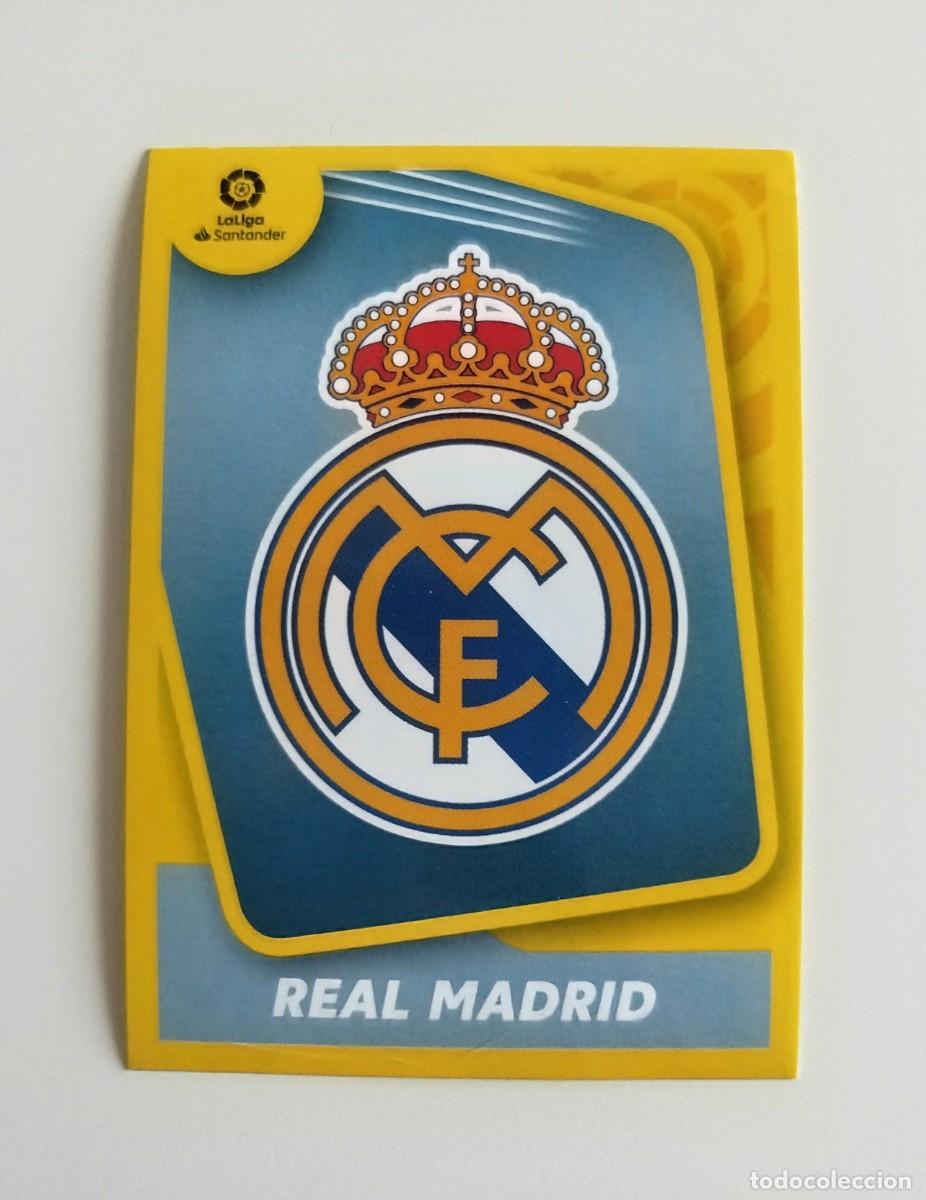 Cromos de f&uacute;tbol: Escudo 1 SIN PEGAR NUNCA PEGADO Real Madrid CF Liga Ediciones Este 21 22 / 2021 2022