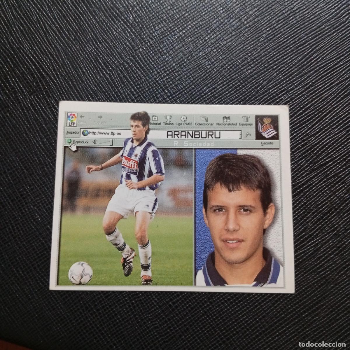 Cromos de f&uacute;tbol: ARANBUR REAL SOCIEDAD ESTE 2001 2002 CROMO FUTBOL 01 02 LIGA - SIN PEGAR - A216 PG370