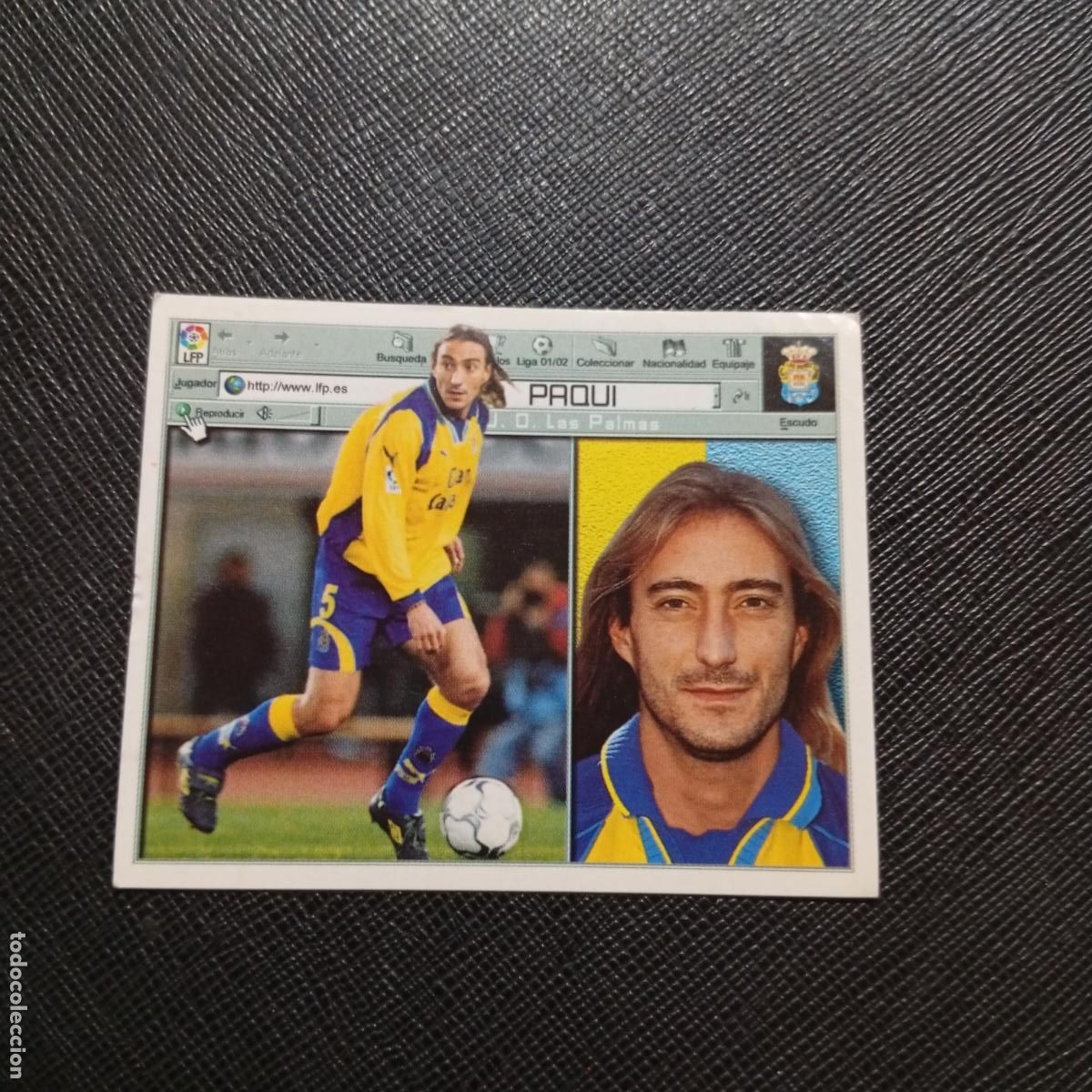 Cromos de f&uacute;tbol: PAQUI LAS PALMAS ESTE 2001 2002 CROMO FUTBOL 01 02 LIGA - SIN PEGAR - A216 PG379