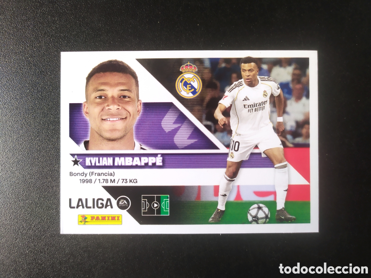 Cromos de f&uacute;tbol: Liga este 2026 2027 26 27 panini Mbappe n&deg; 20 Real Madrid