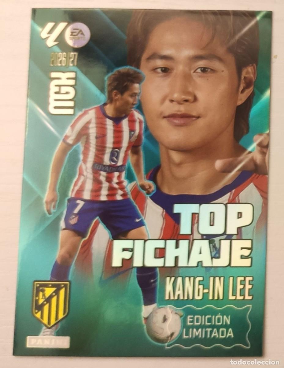 Cromos de f&uacute;tbol: Carta edici&oacute;n limitada Top Fichaje Kang-in Lee Atl&eacute;tico de Madrid Panini Megacracks 2026-2027
