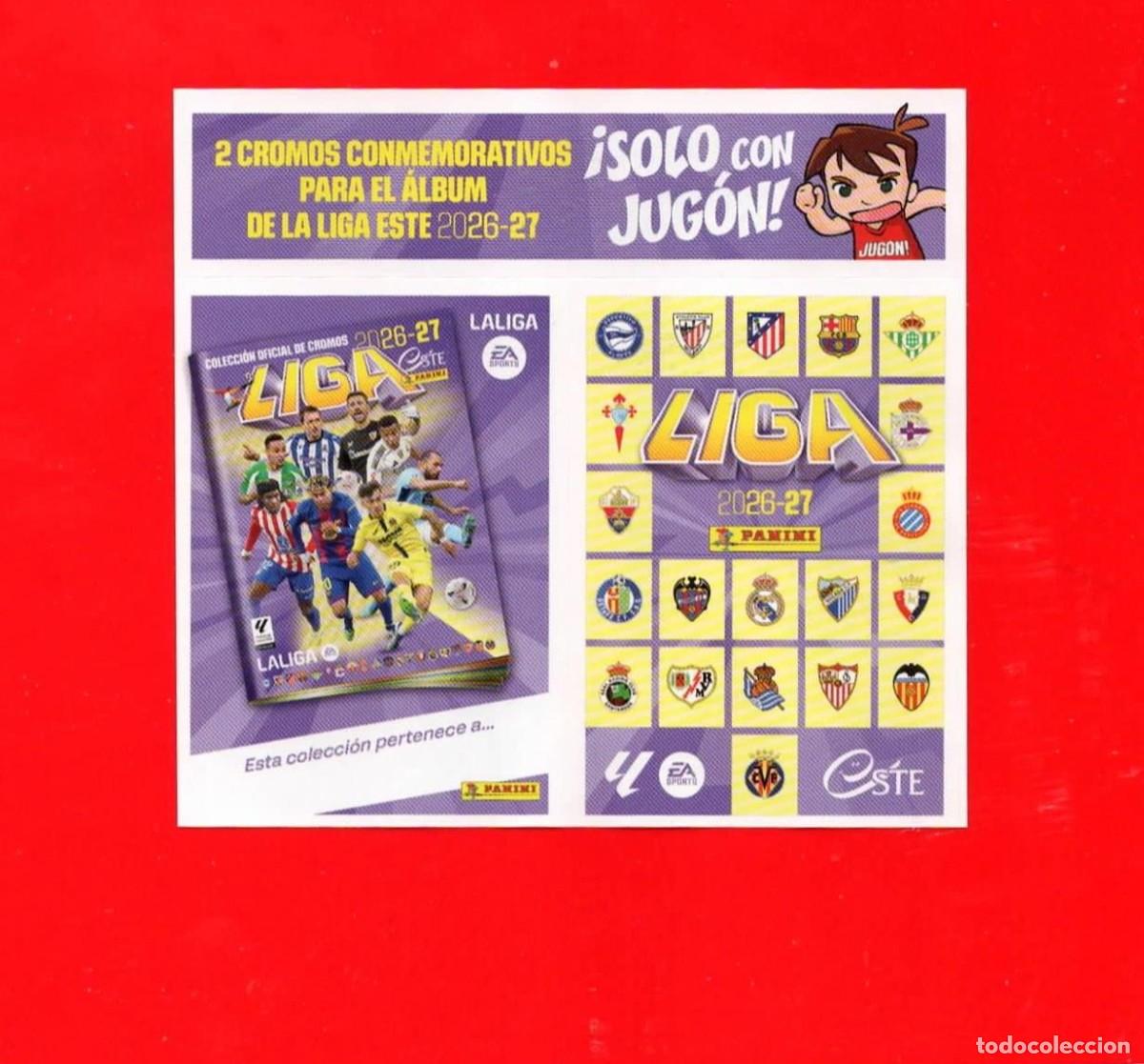 Cromos de f&uacute;tbol: Cromos Conmemorativos Liga Este 2026 2027 26 27