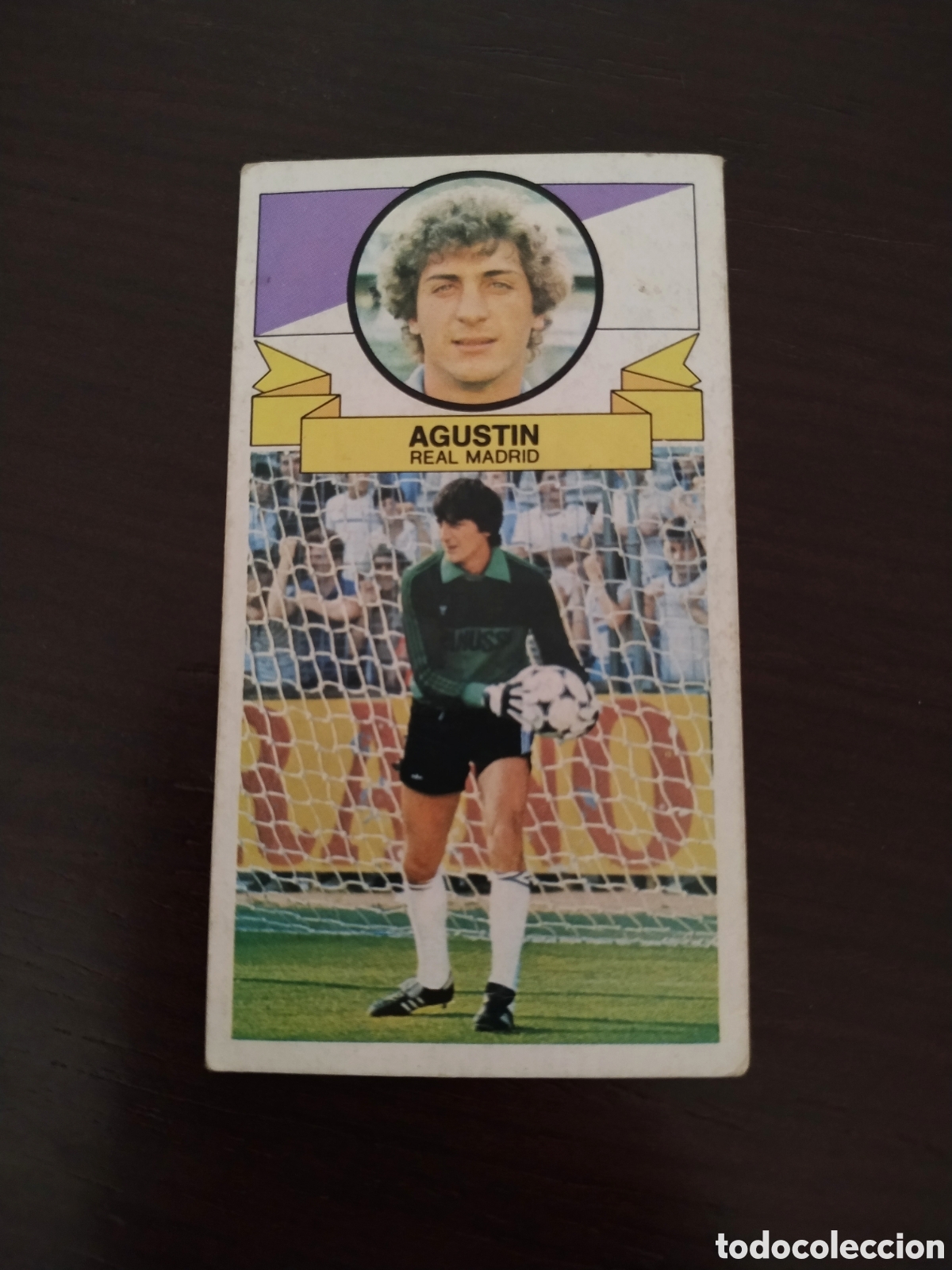 Cromos de f&uacute;tbol: AGUSTIN REAL MADRID VERSION CON PUBLICIDAD LIGA ESTE 1985/86 85 86 NUNCA PEGADO SIN PEGAR