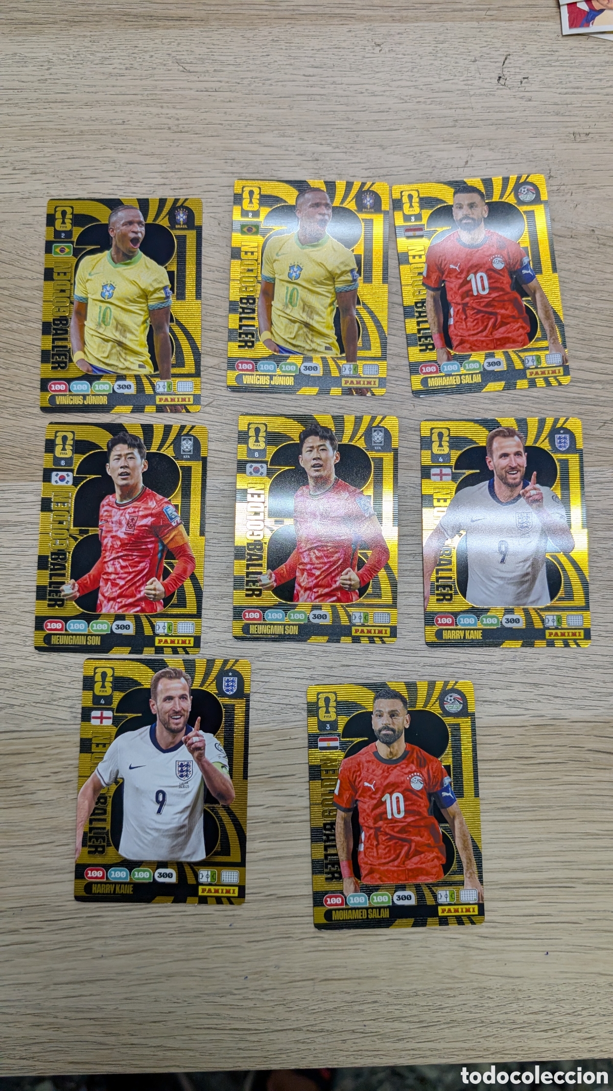 Cromos de f&uacute;tbol: LOTE 8 GOLDEN BALLER REPETIDOS ADRENALYN XL WORLD CUP MUNDIAL 2026 26 PANINI