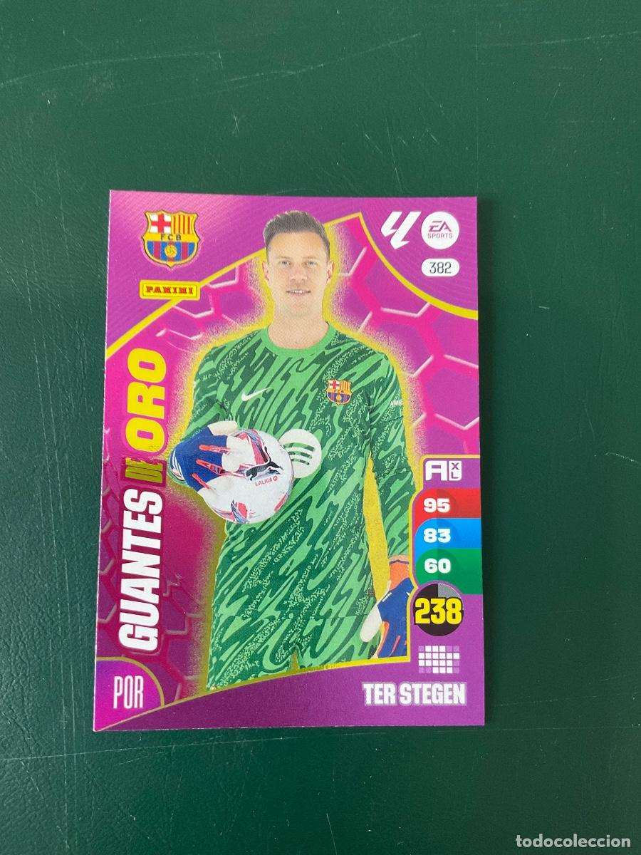 Cromos de f&uacute;tbol: Ter Stegen GUANTES DE ORO n 382 Adrenalyn XL La Liga 2024 2025 (24 25)