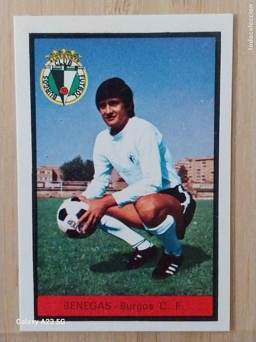 Cromos de f&uacute;tbol: BENEGAS BURGOS ED FHER LIGA 1972 72 73 CROMO RECUPERADO VENTANILLA PUNTAS PERFECTAS BE