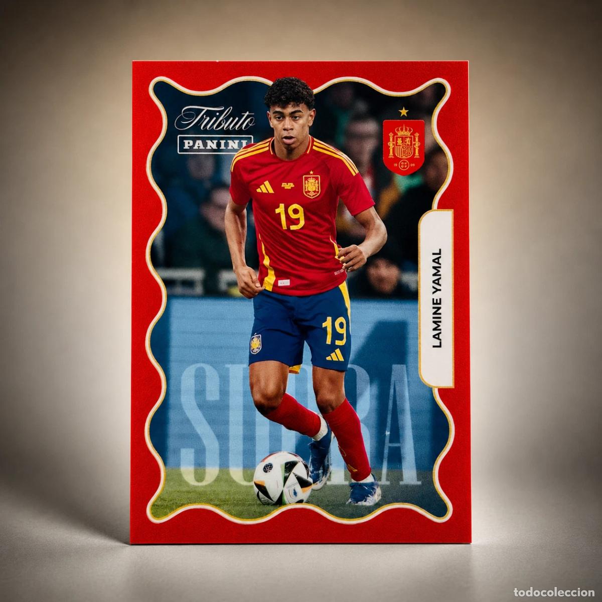 Cromos de f&uacute;tbol: Lamine Yamal Supra Tributo Panini Selecci&oacute;n Espa&ntilde;ola (2010-2026) Vamos Campeones