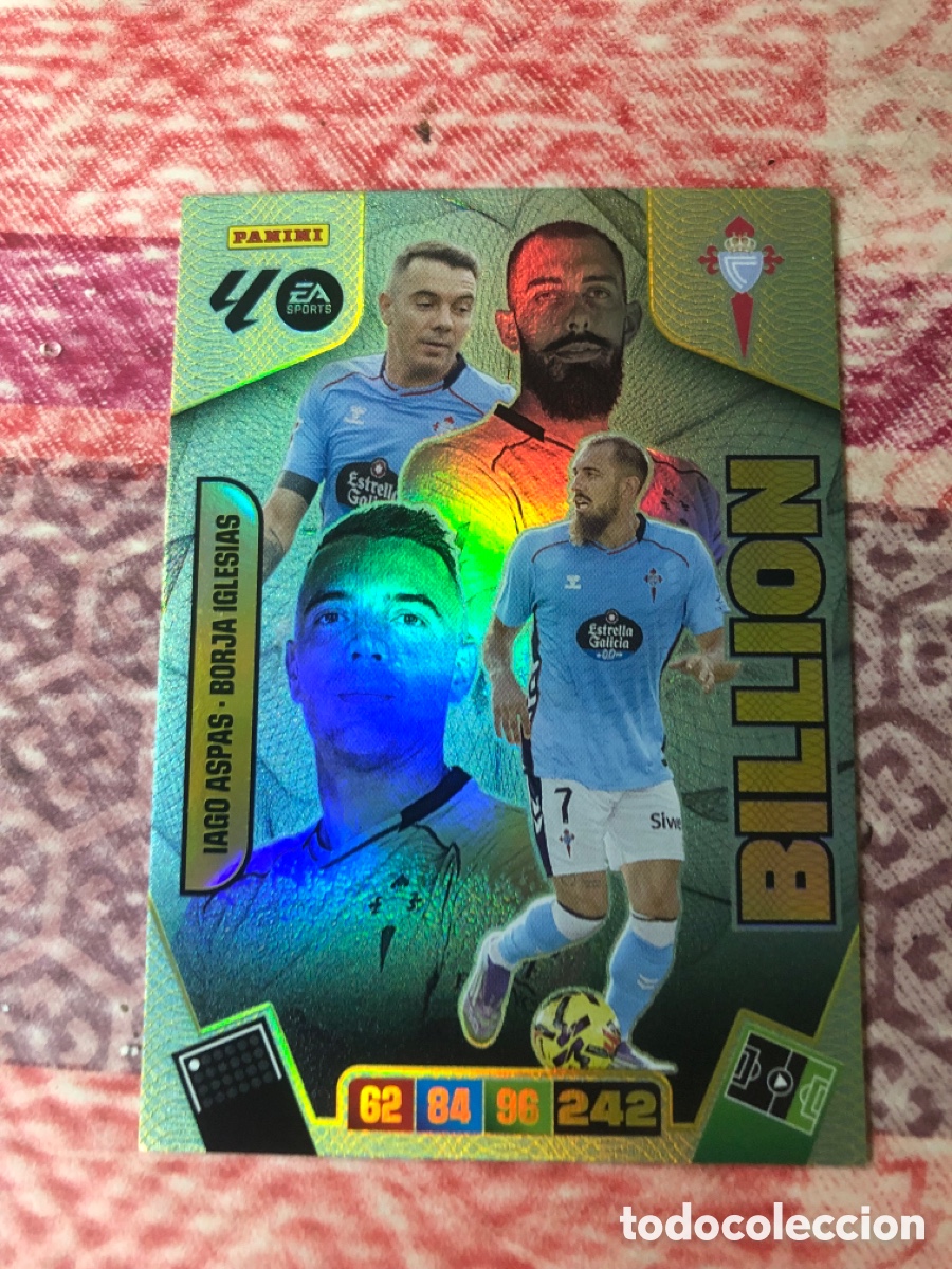 Cromos de f&uacute;tbol: Iago Aspas / Borja Iglesias Adrenalyn XL 25 26 Edici&oacute;n Limitada 03 Billion RC Celta 2025 2026
