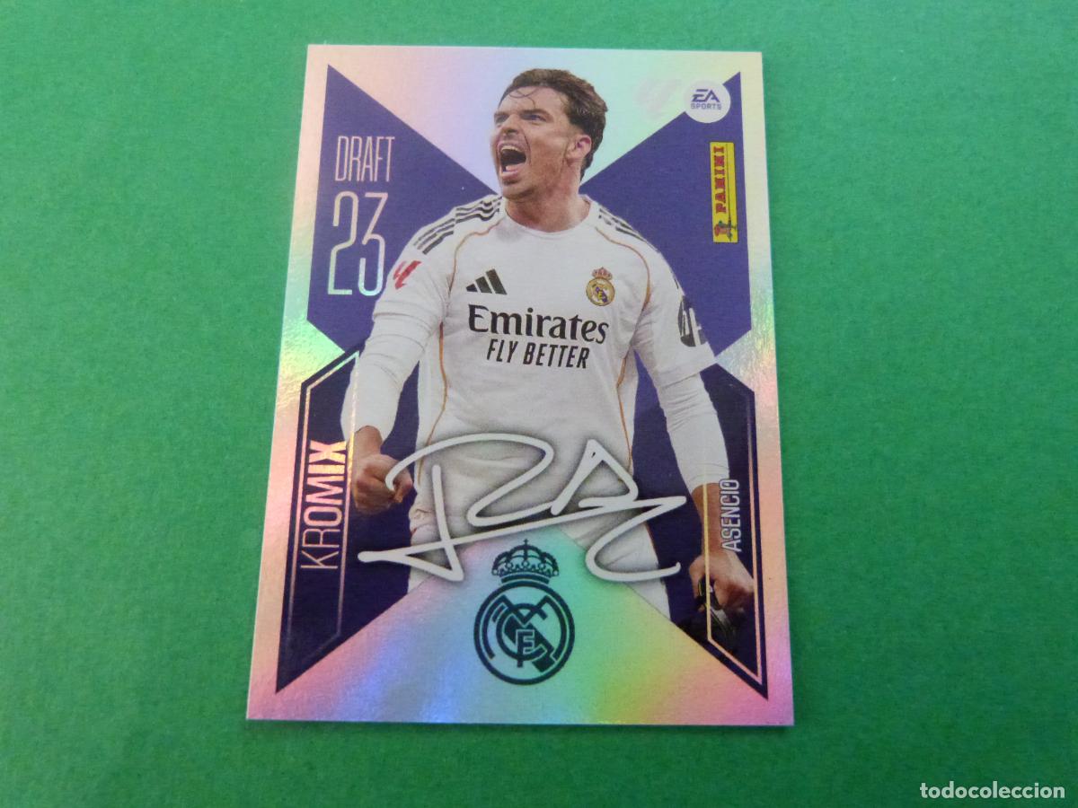Cromos de f&uacute;tbol: CROMO FUTBOL ASENCIO REAL MADRID C.F. SIN PEGAR N&ordm; K1 KROMIX LIGA ESTE 2026-2027/26-27