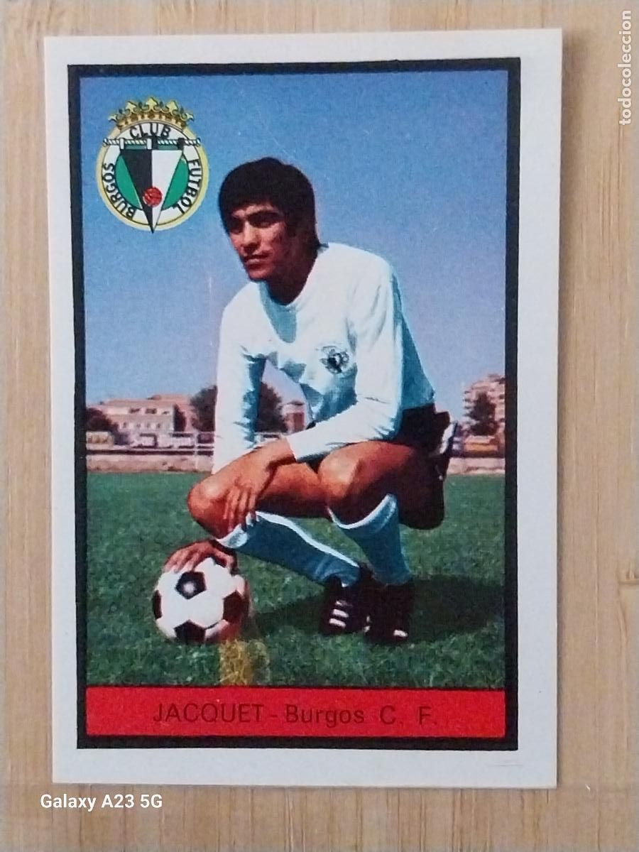 Cromos de f&uacute;tbol: JACQUET BURGOS ED FHER LIGA 1972 72 73 CROMO RECUPERADO VENTANILLA PUNTAS PERFECTAS BE