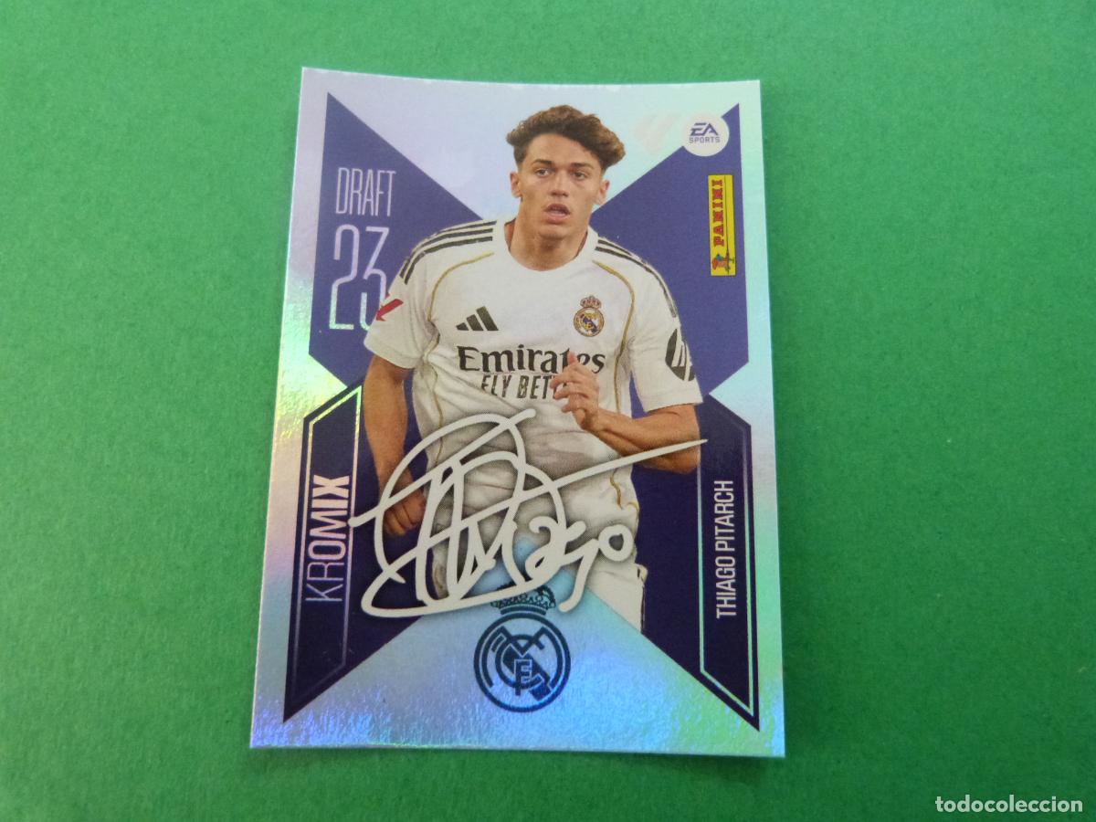 Cromos de f&uacute;tbol: CROMO FUTBOL THIAGO PITARCH REAL MADRID C.F. SIN PEGAR N&ordm; K22 KROMIX LIGA ESTE 2026-2027/26-27