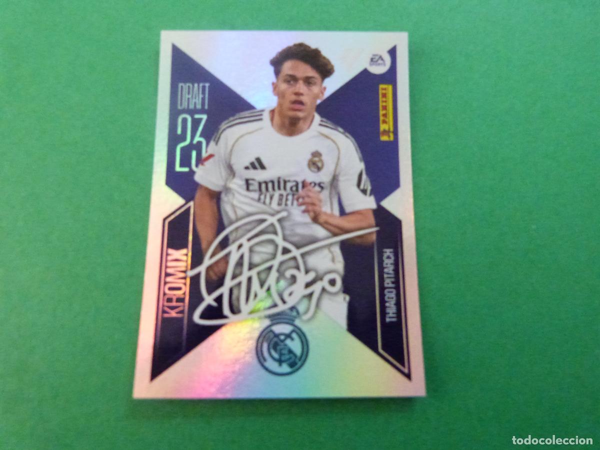 Cromos de f&uacute;tbol: CROMO FUTBOL THIAGO PITARCH REAL MADRID C.F. SIN PEGAR N&ordm; K22 KROMIX LIGA ESTE 2026-2027/26-27