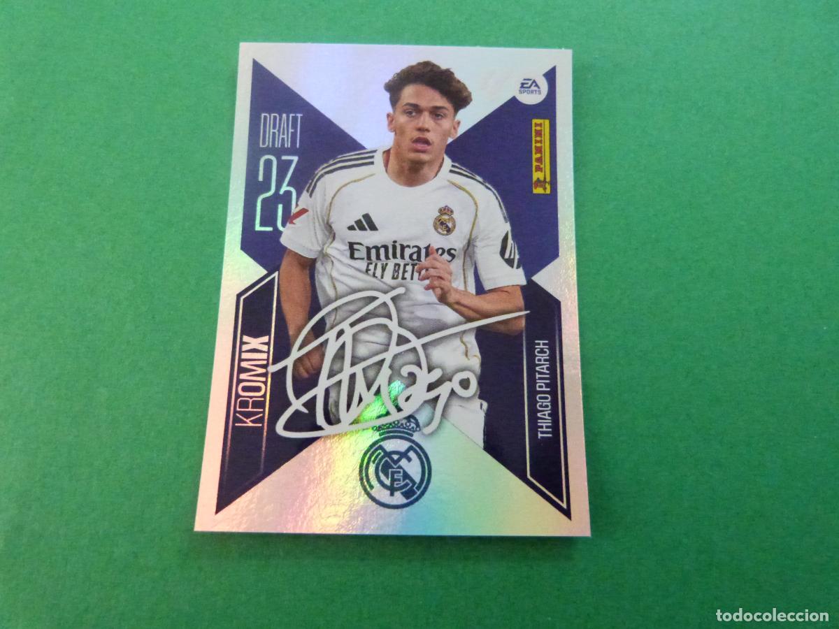 Cromos de f&uacute;tbol: CROMO FUTBOL THIAGO PITARCH REAL MADRID C.F. SIN PEGAR N&ordm; K22 KROMIX LIGA ESTE 2026-2027/26-27